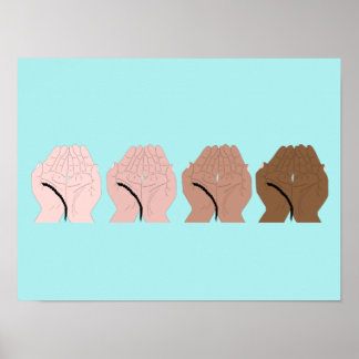 Dua Hands with Tasbih – イスラム祈りの言葉ハンズ ポスター