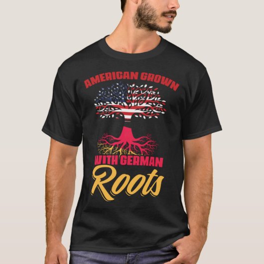 Dual Citizenship America Germany Flag Roots German Tシャツ (正面)
