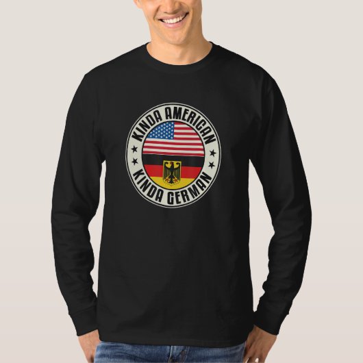 Dual Citizenship American German Germany Usa Flag Tシャツ (正面)