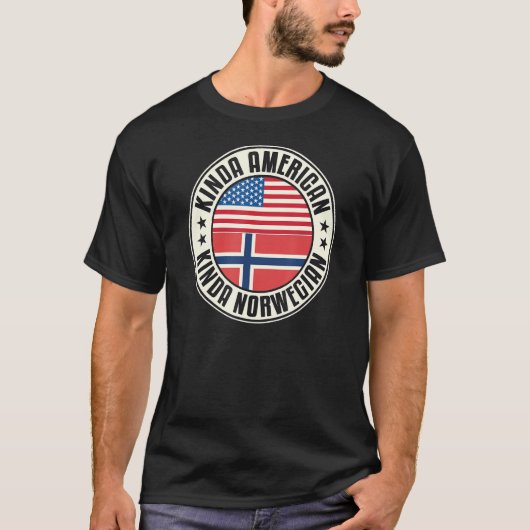 Dual Citizenship American Norwegian Norway Usa Fla Tシャツ (正面)