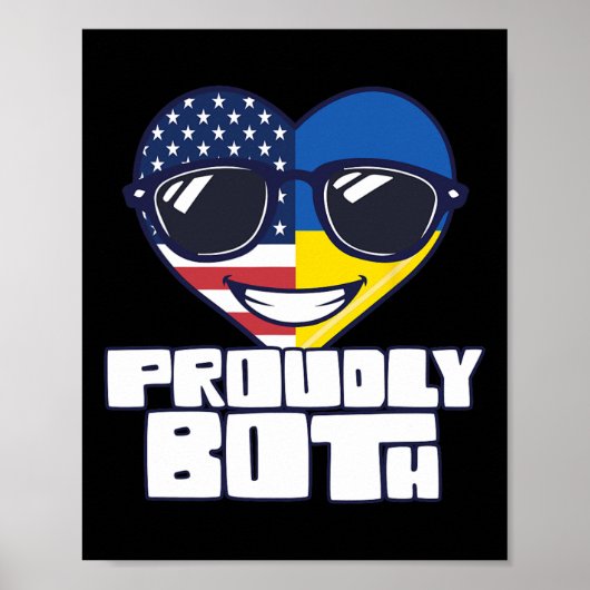 Dual Citizenship Proudly Both Usa Ukraine ポスター (正面)