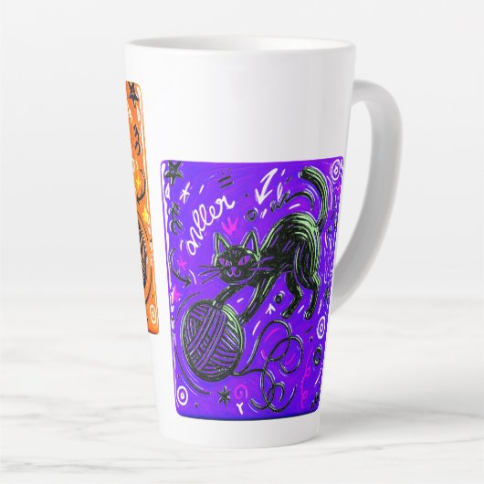 Dual Color Cat   カフェラテマグ (右アングル)