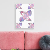 Dual Entities Pink and Blue Abstract Canvas キャンバスプリント (インサイチュ (リビング))