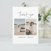 Dual Momentsは写真モダンの結婚ユ感謝していーザの サンキューカード (スタンド正面)