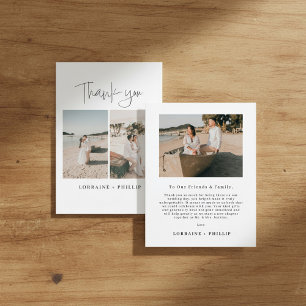 Dual Momentsは写真モダンの結婚ユ感謝していーザの サンキューカード