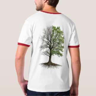 Dual Nature Tree of Life Split Design Tシャツ