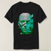 Dual Perception Textured Portrait Art-Abstract Tシャツ (デザイン正面)