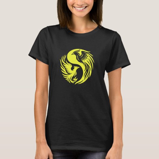 Dual Phoenix Symbol • Spiritual Rebirth Identity  Tシャツ (正面)