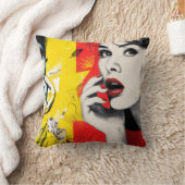 Dual pop art portrait  クッション (ブランケット)