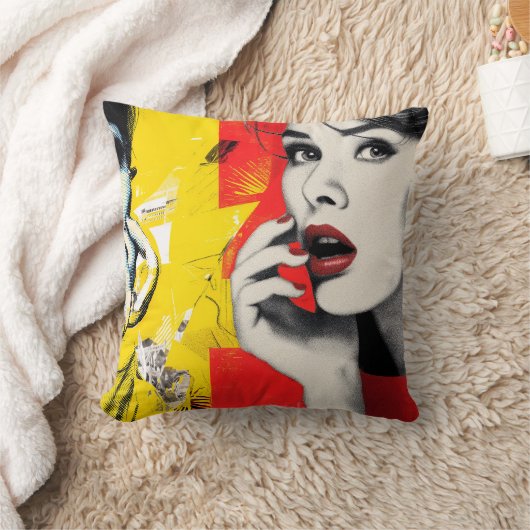 Dual pop art portrait  クッション (ブランケット)