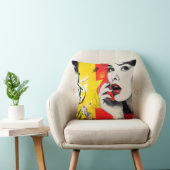 Dual pop art portrait  クッション (椅子)