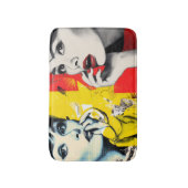 Dual pop art portrait バスマット (正面縦)