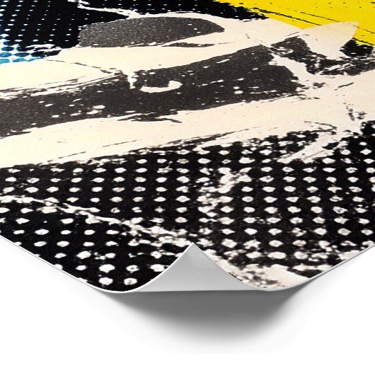 Dual pop art portrait  ポスター (角)