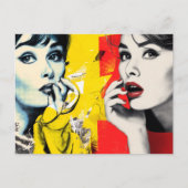 Dual pop art portrait  ポストカード (正面)
