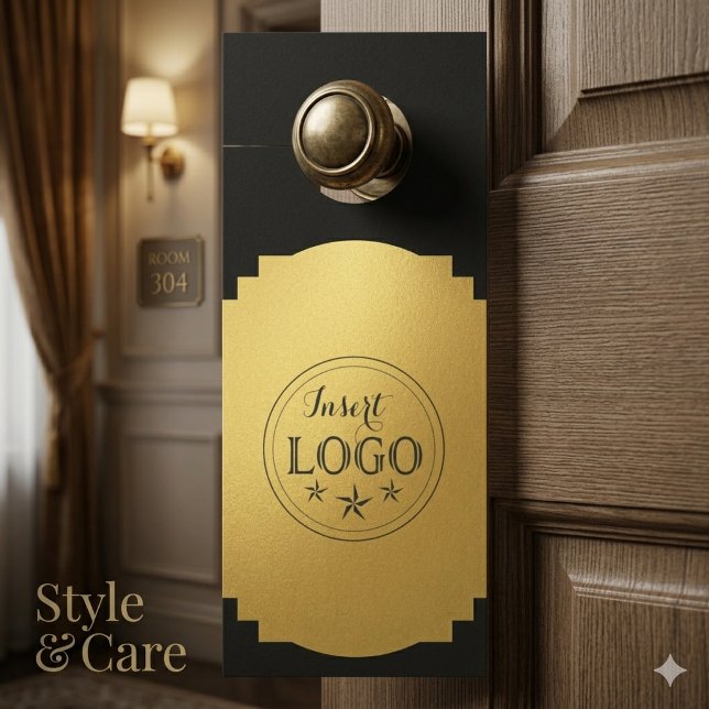 Dual-Sided Door Hanger with QR Code and Logo ドアノブサイン (Dual-Sided Door Hanger with QR Code and Logo)