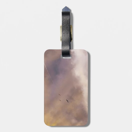 Dual-Sided Sunrise & Sunset Sky ラゲッジタグ (裏面縦)