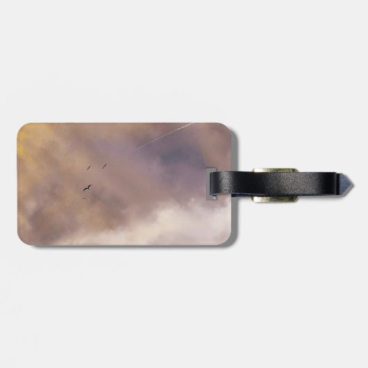 Dual-Sided Sunrise & Sunset Sky ラゲッジタグ (裏面横)