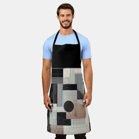 Dual‑Tone Geometry  エプロン (着用した状態)