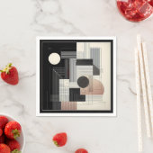 Dual‑Tone Geometry スタンダードカクテルナプキン (インサイチュ)