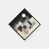 Dual‑Tone Geometry スタンダードカクテルナプキン (角)