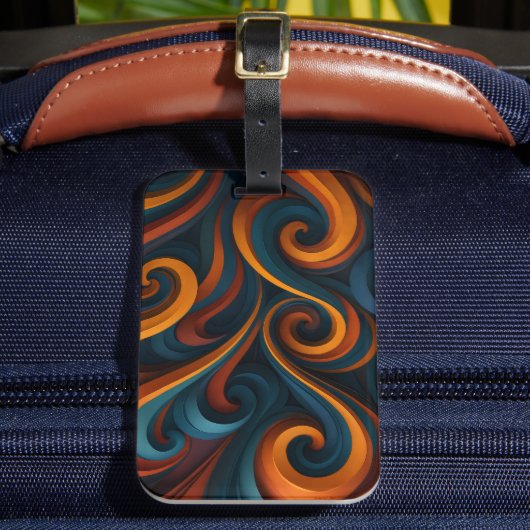 Dual-Tone Swirls Pattern ラゲッジタグ (正面インサイチュ2)