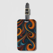 Dual-Tone Swirls Pattern ラゲッジタグ (正面縦)