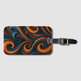 Dual-Tone Swirls Pattern ラゲッジタグ