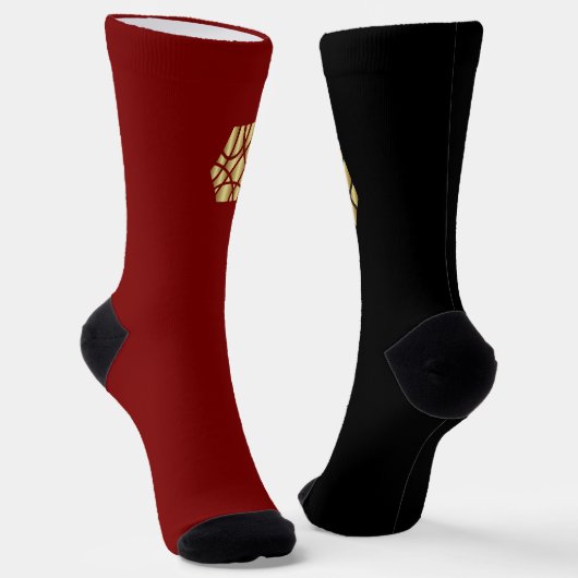 Duality Socks – Red & Black ソックス (傾斜あり)