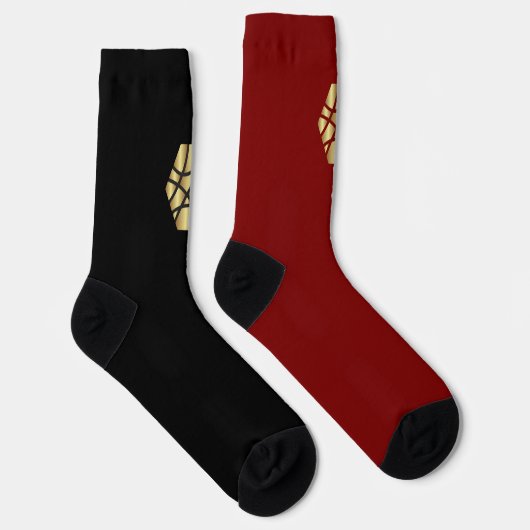 Duality Socks – Red & Black ソックス (右)