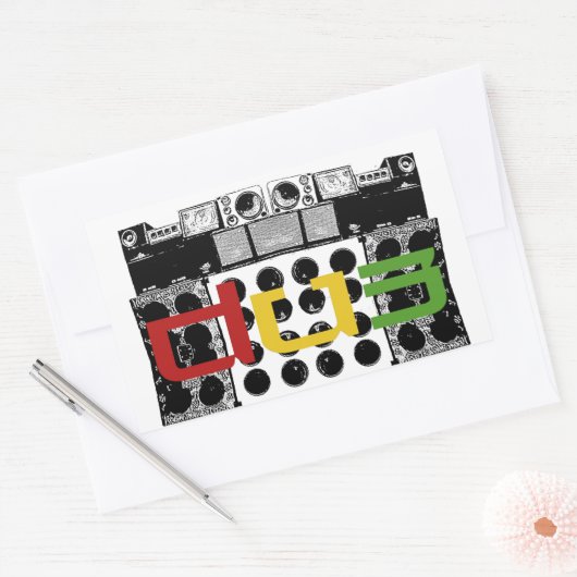 dub soundsystem Sticker 長方形シール (封筒)