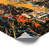 Dubai Burj Khalifa Abstract Drip Painting ポスター (角)