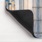 Dubai Burj Khalifa Luxury City Skyline Watercolor  マウスパッド (コーナー)