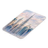 Dubai Burj Khalifa Luxury City Skyline Watercolor マグネット (左側)