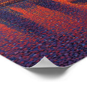 Dubai Burj Khalifa Pointillism Skyline Sunset ポスター (角)