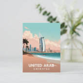 Dubai Coast Vintage Travel ポストカード (スタンド正面)