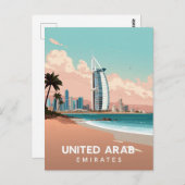 Dubai Coast Vintage Travel ポストカード (正面/裏面)