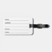 Dubai Marina Skyline Watercolor City Lights Travel ラゲッジタグ (裏面横)