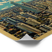 Dubai Poster Vintage Travel Art ポスター (角)