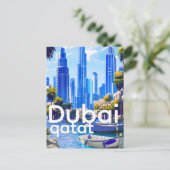 Dubai Skyline Card, Modern City Landmarks ポストカード (スタンド正面)