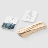 Dubai Skyline Watercolor Wedding Program ハンドファン (組立なし)