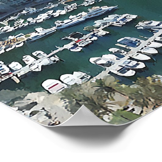 Dubai Skyline Wedding Welcome Sign ポスター (角)