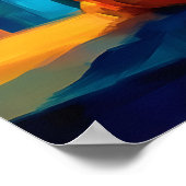 Dubai Teddy Fauvist Sunset Skyline Print ポスター (角)