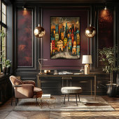 Dubai: The City of Gold - Whimsical Art ポスター