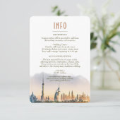 Dubai UAEの宛先の挿入INFO詳細 招待状 (スタンド正面)