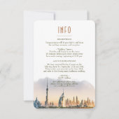 Dubai UAEの宛先の挿入INFO詳細 招待状 (正面)