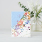 Dubai UAE City Map ポストカード (スタンド正面)