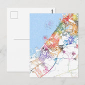 Dubai UAE City Map ポストカード (正面/裏面)