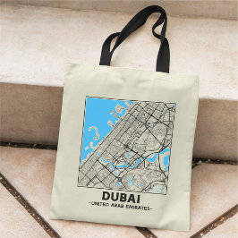 Dubai, UAE City Map Tote Bag トートバッグ