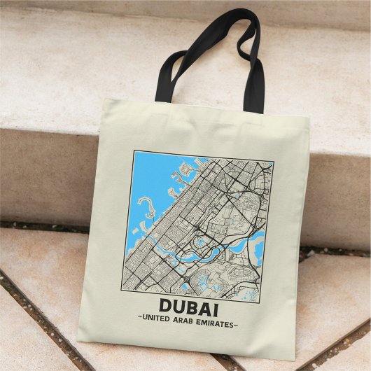 Dubai, UAE City Map Tote Bag トートバッグ