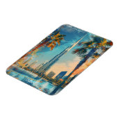 Dubai United Arab Emirates Burj Khalifa Cityscape マグネット (左側)